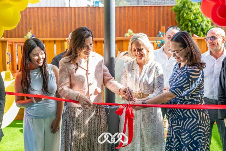 Cutting the ribbon at the grand opening of Penrith Derby Street Montessori Academy